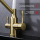 Смеситель Raglo R81.62.03 для кухни с подключением к фильтру съёмный гибкий излив с магнитным фиксатором, сатин золотой