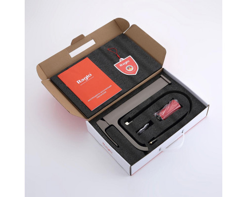 Смеситель Raglo R02.15.09 для раковины высокий монолитный, графит