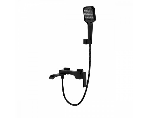 Смеситель Raglo R02.30.06 для ванны и душа настенный излив поворотный 15 см, черный