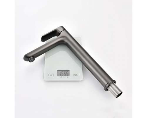 Смеситель Raglo R03.15.09 для раковины высокий монолитный, графит