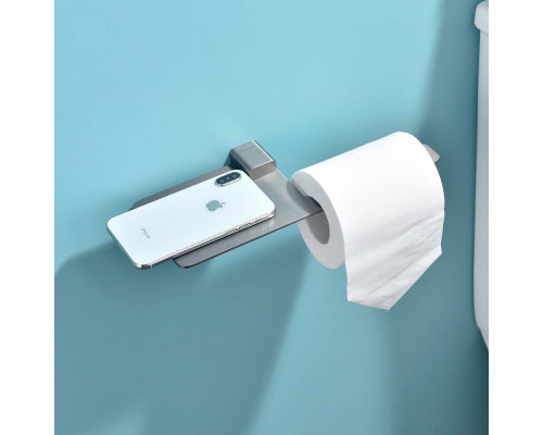 Держатель для туалетной бумаги Raglo R301.03.09 с полкой,графит