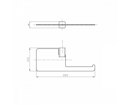 Держатель для туалетной бумаги Raglo R301.03 с полкой,хром