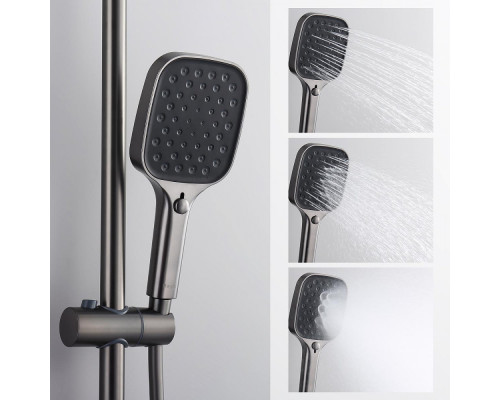 Душевая система Raglo R50.24.09 для ванны и душа излив поворотный 15 см, графит
