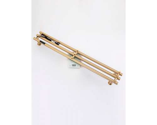 Полотенцесушитель электрический RAGLO R350.16.03 настенный сенсорный узкий с терморегулятором , сатин золотой