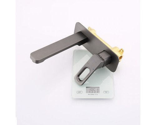 Смеситель Raglo R51.11.09 для раковины встраиваемый монолитный, графит