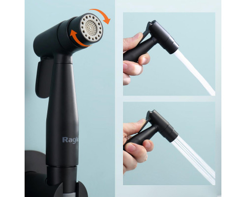 Смеситель Raglo R20.52.06 с гигиеническим душем встраиваемый , черный