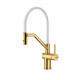 Смеситель Raglo R86.41.03 для кухни съёмный гибкий излив с магнитным фиксатором, сатин золотой