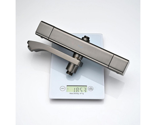 Душевая система Raglo R01.26.09 для ванны и душа с термостатом излив поворотный 15 см, графит