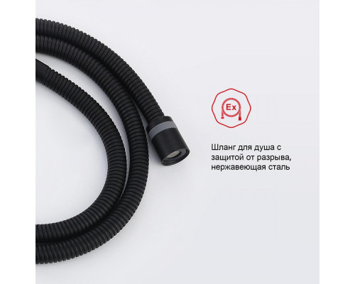 Смеситель Raglo R03.53.06 с гигиеническим душем встраиваемый , черный