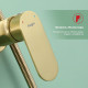 Душевая система Raglo R10.24.03 для ванны и душа излив поворотный 15 см, сатин золотой