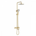 Душевая система Raglo R20.24.03 для ванны и душа излив поворотный 15 см, сатин золотой