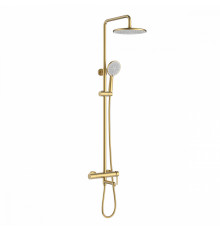 Душевая система Raglo R20.24.03 для ванны и душа излив поворотный 15 см, сатин золотой