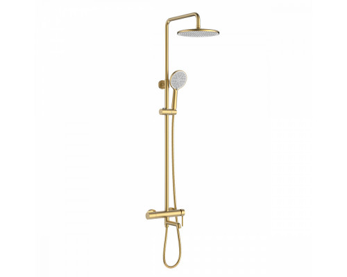 Душевая система Raglo R20.24.03 для ванны и душа излив поворотный 15 см, сатин золотой