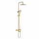 Душевая система Raglo R20.24.03 для ванны и душа излив поворотный 15 см, сатин золотой