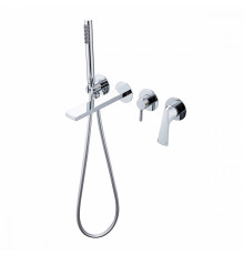 Смеситель Raglo R07.32 для ванны и душа встраиваемый излив монолитный 20 см, хром