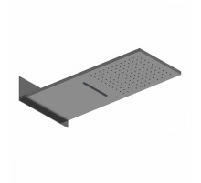 Лейка верхняя Raglo R452.01.09 для душа 553*252мм 2 режима прямоугольная нержавеющая сталь, графит
