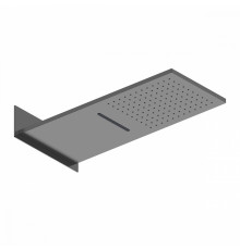 Лейка верхняя Raglo R452.01.09 для душа 553*252мм 2 режима прямоугольная нержавеющая сталь, графит