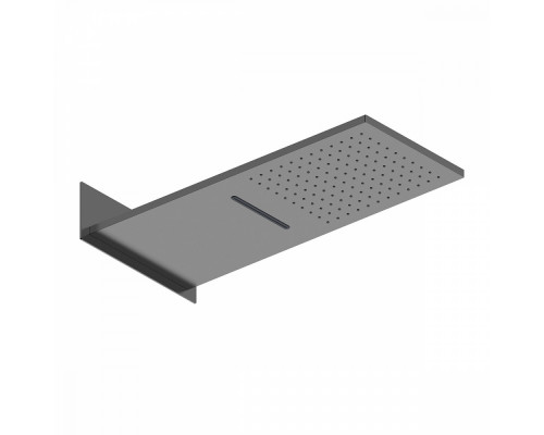 Лейка верхняя Raglo R452.01.09 для душа 553*252мм 2 режима прямоугольная нержавеющая сталь, графит