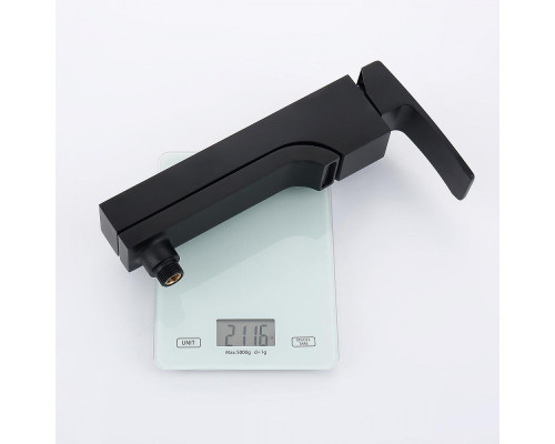 Смеситель Raglo R02.30.06 для ванны и душа настенный излив поворотный 15 см, черный