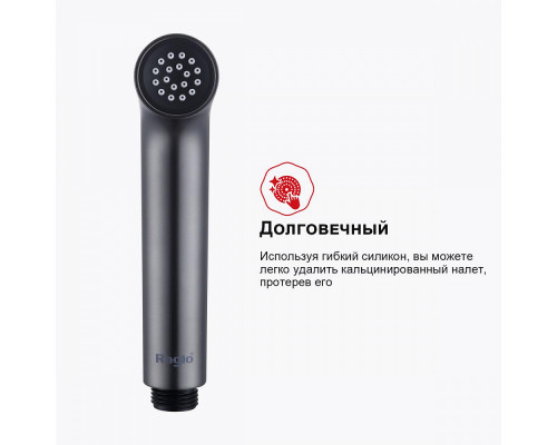 Смеситель Raglo R03.52.09 с гигиеническим душем встраиваемый , графит