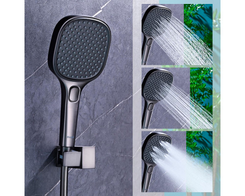 Смеситель Raglo R30.30.09 для ванны и душа настенный излив поворотный 15 см, графит