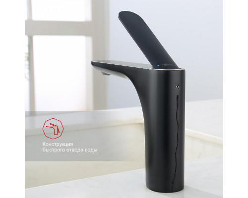 Смеситель Raglo R21.10.06 для раковины монолитный, черный