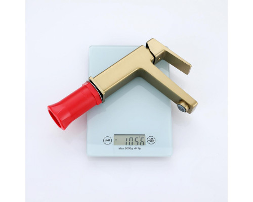 Смеситель Raglo R30.10.03 для раковины монолитный, сатин золотой