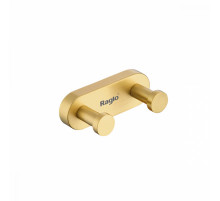 Крючок для полотенец Raglo R300.052.03 двойной,сатин золотой