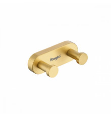 Крючок для полотенец Raglo R300.052.03 двойной,сатин золотой