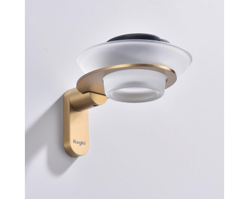 Мыльница Raglo R300.02.03 с держателем,сатин золотой