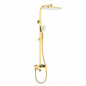 Душевая система Raglo R01.24.03 для ванны и душа излив поворотный 20 см, сатин золотой