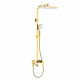 Душевая система Raglo R01.24.03 для ванны и душа излив поворотный 20 см, сатин золотой