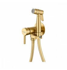 Смеситель Raglo R20.54.03 с гигиеническим душем встраиваемый , сатин золотой