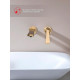 Смеситель Raglo R07.11.03 для раковины встраиваемый монолитный, сатин золотой