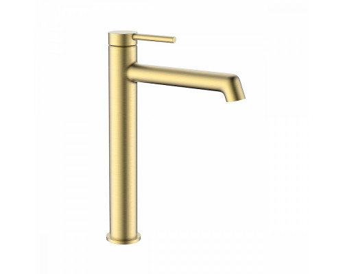 Смеситель Raglo R20.15.03 для раковины высокий монолитный, сатин золотой