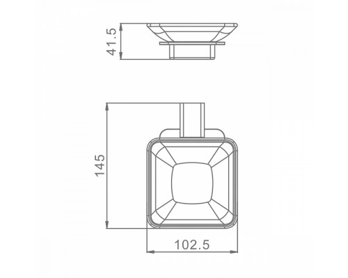 Мыльница Raglo R301.02 с держателем,хром