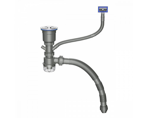 Кухонная мойка Raglo R703.5044 из нержавеющей стали в базу от 60см, графит