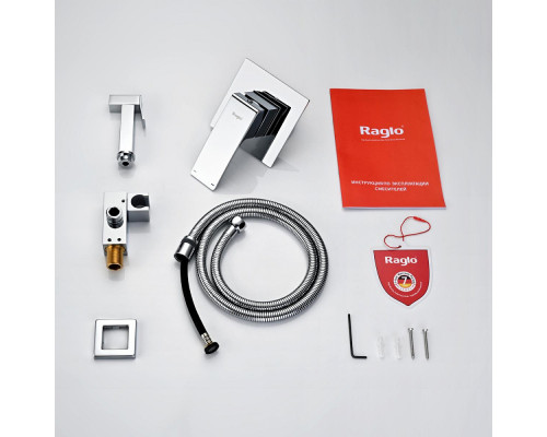 Смеситель Raglo R01.53 с гигиеническим душем встраиваемый , хром