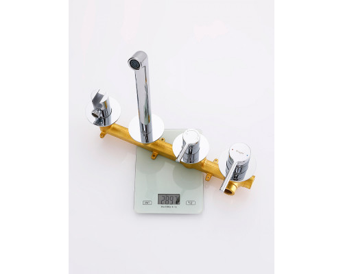 Смеситель Raglo R20.32 для ванны и душа встраиваемый излив монолитный 20 см, хром