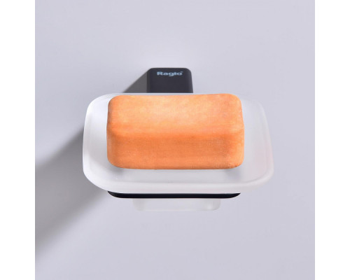 Мыльница Raglo R301.02.06 с держателем,черный