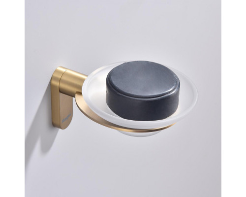 Мыльница Raglo R300.02.03 с держателем,сатин золотой