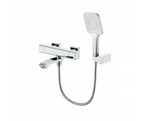 Смеситель Raglo R01.36 для ванны и душа с термостатом излив повротный 15 см, хром