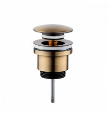 Донный клапан для раковины Raglo R600.01.04 без перелива (клик-клак), латунь, бронза