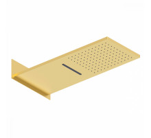 Лейка верхняя Raglo R452.01.03 для душа 553*252мм 2 режима прямоугольная нержавеющая сталь, сатин золотой
