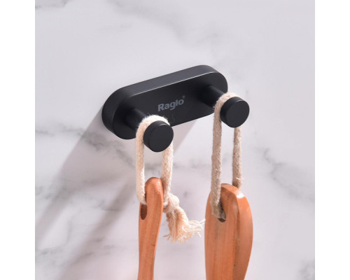 Крючок для полотенец Raglo R300.052.06 двойной,черный