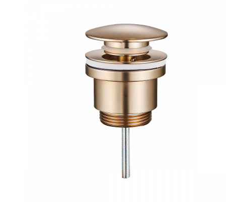 Донный клапан для раковины Raglo R600.01.03 без перелива (клик-клак), латунь, сатин золотой