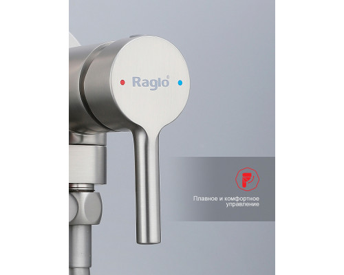 Смеситель Raglo R20.54.05 с гигиеническим душем встраиваемый , сатин