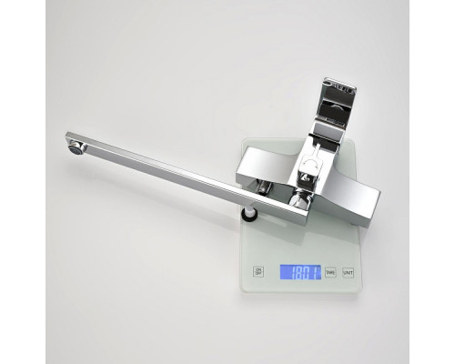 Смеситель Raglo R01.22 для ванны и душа универсальный поворотный излив 35 см, хром