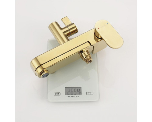 Душевая система Raglo R50.24.23 для ванны и душа излив поворотный 15 см, золото