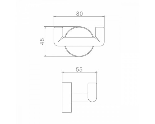 Крючок для полотенец Raglo R320.052.33 двойной,матовая медь